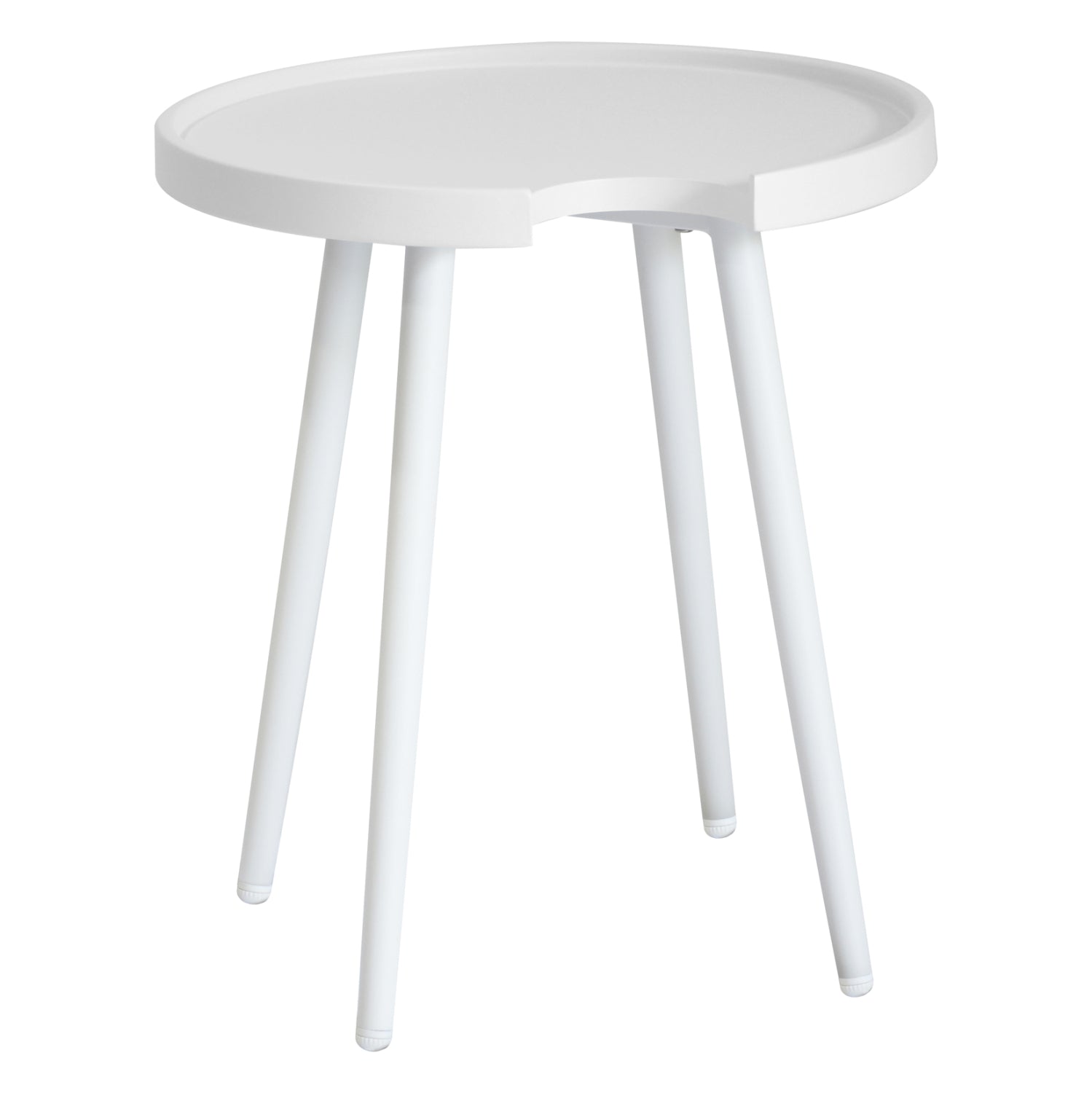 OUTDOOR ROUND SIDE TABLE TEROC HM6433.02 ALUMINUM IN WHITE Φ47x53Hcm.