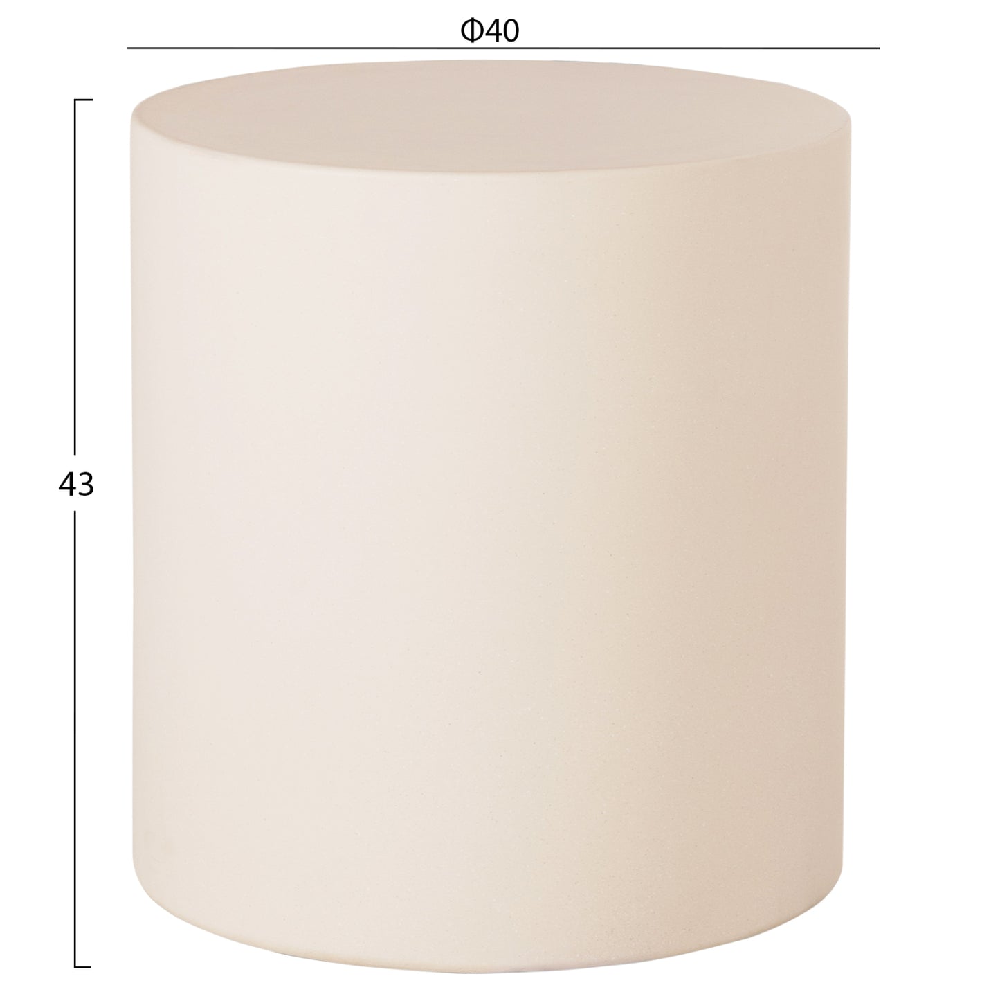 ROUND SIDE TABLE KYOKO HM6592.02 BEIGE FIBER CEMENT Φ40x43Hcm