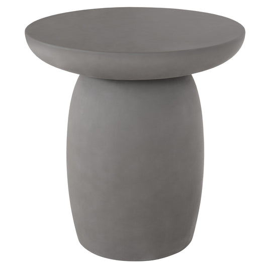 ROUND SIDE TABLE HIKARI HM6593.01 GREY FIBER CEMENT Φ46x48Hcm