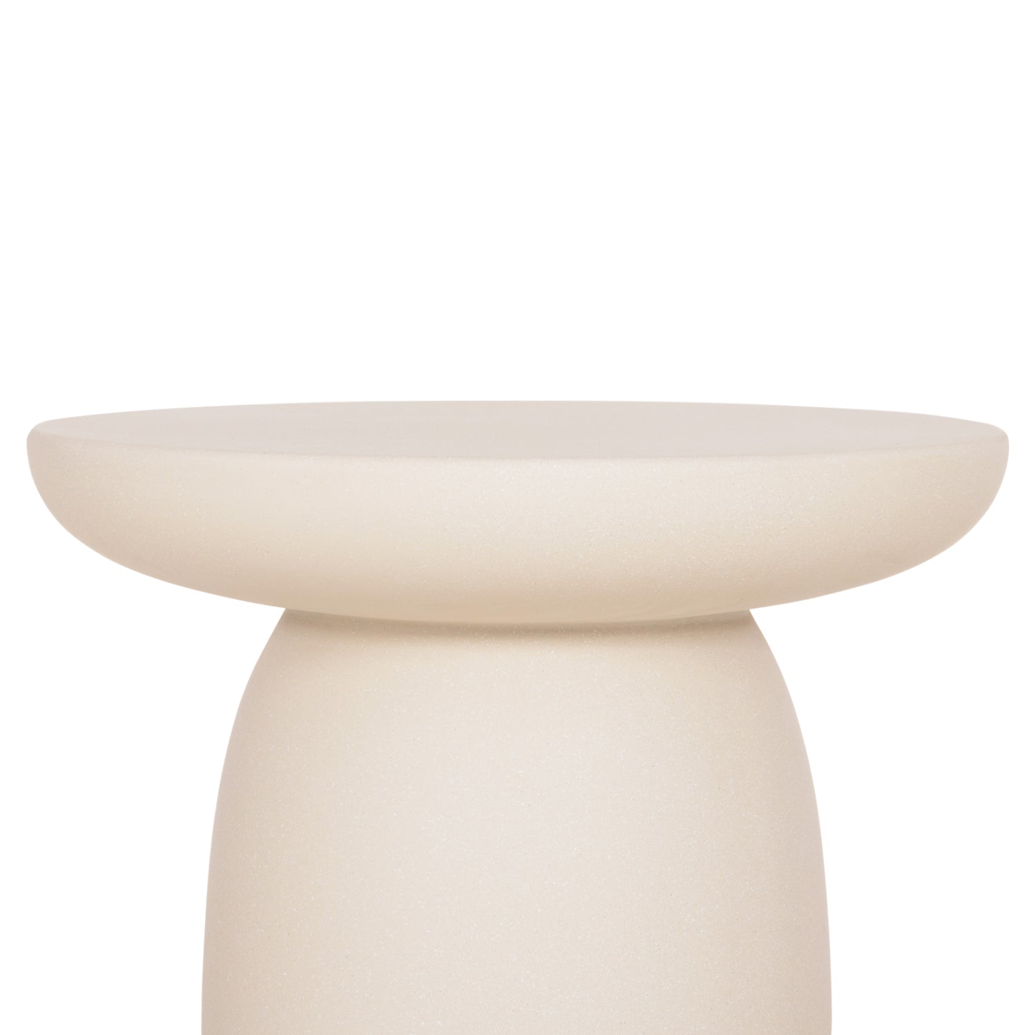 ROUND SIDE TABLE HIKARI HM6593.02 BEIGE FIBER CEMENT Φ46x48Hcm