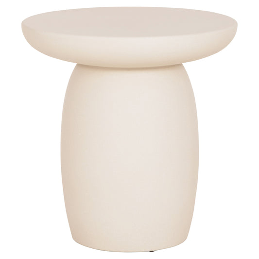 ROUND SIDE TABLE HIKARI HM6593.02 BEIGE FIBER CEMENT Φ46x48Hcm