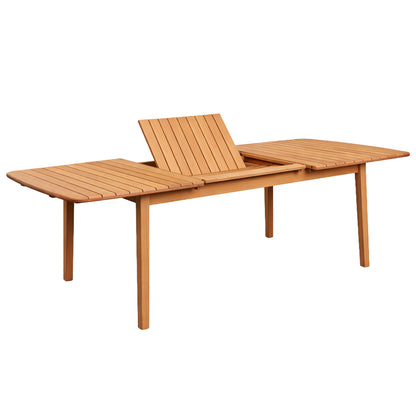 EXTENDABLE OUTDOOR DINING TABLE FEY HM6520 ACACIA WOOD--NATURAL 120/180x80x74Hcm.