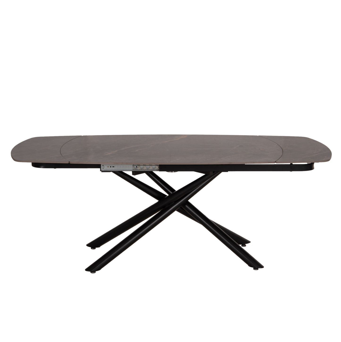 DINING TABLE EXTENDABLE VANTA HM18408 CERAMIC TOP IN GREY MARBLE COLORING 136-199x90x77Hcm.