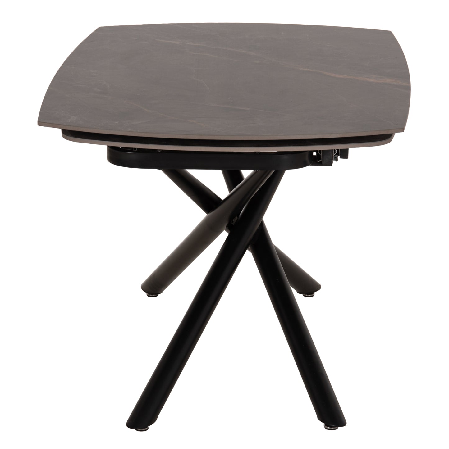 DINING TABLE EXTENDABLE VANTA HM18408 CERAMIC TOP IN GREY MARBLE COLORING 136-199x90x77Hcm.
