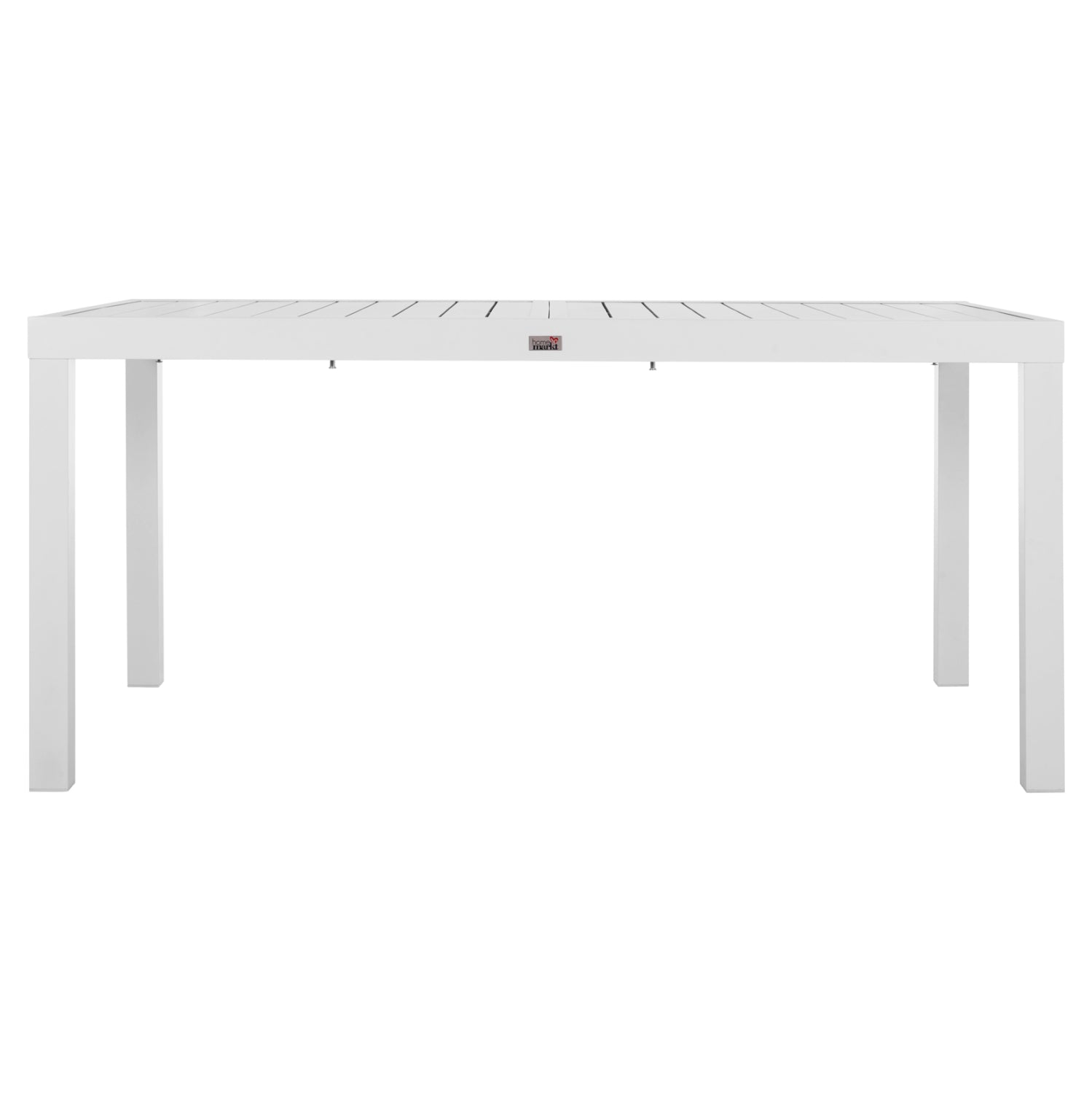 EXTENDABLE DINING TABLE KRUM HM6277.01 ALUMINUM IN WHITE 160-240x90x73Hcm.
