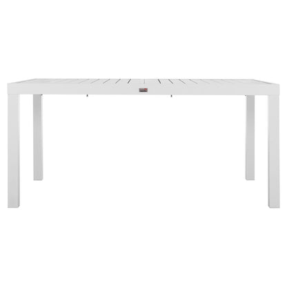 EXTENDABLE DINING TABLE KRUM HM6277.01 ALUMINUM IN WHITE 160-240x90x73Hcm.