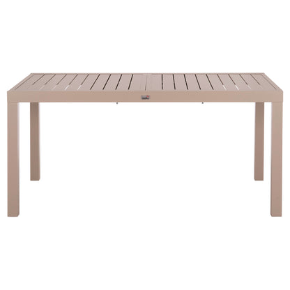 EXTENDABLE DINING TABLE KRUM HM6277.04 ALUMINUM IN CAPPUCCINO 160-240x90x73Hcm.
