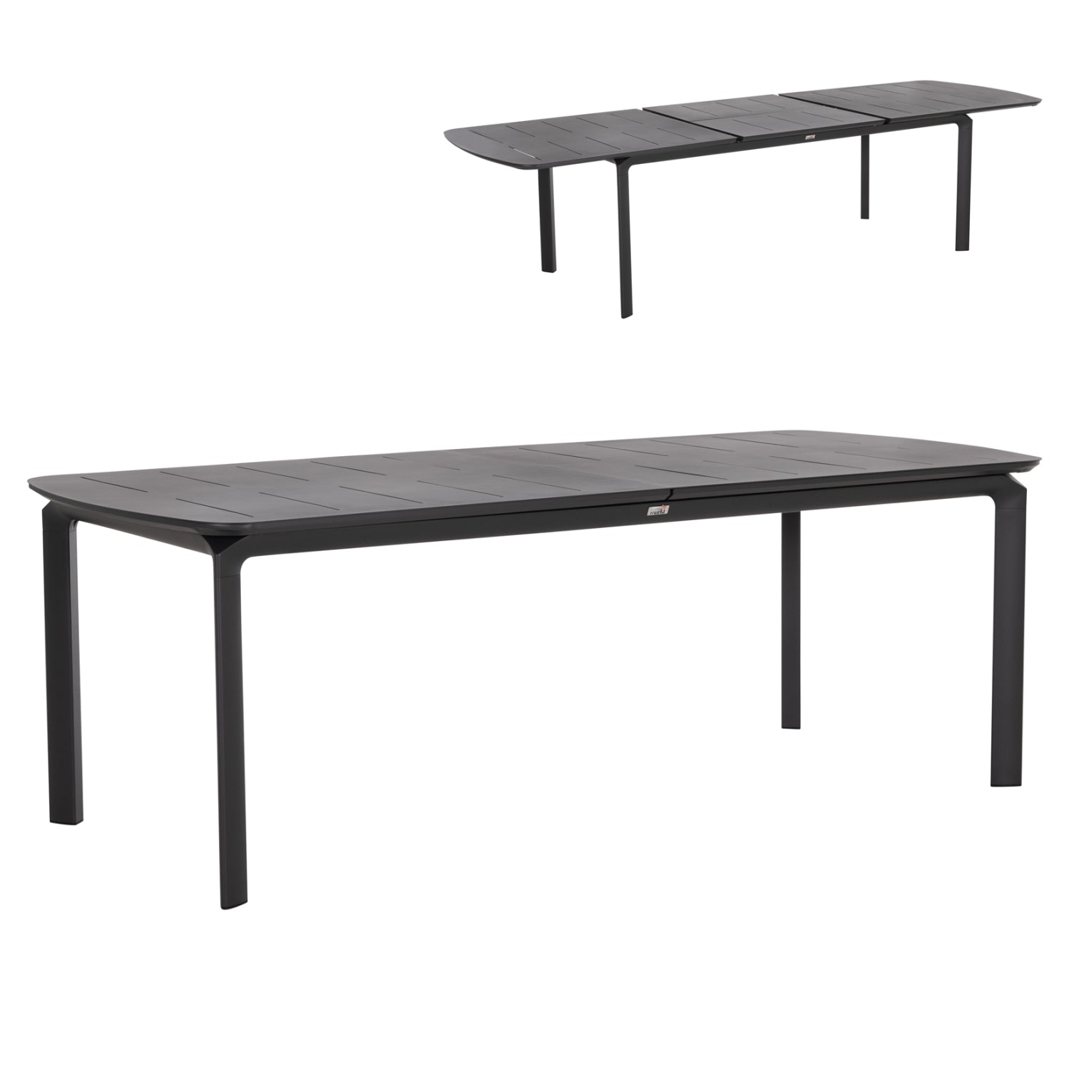 DINING TABLE EXTENDABLE SYMPO HM6415.01 GREY ALUMINUM 220-300x100x75Hcm.