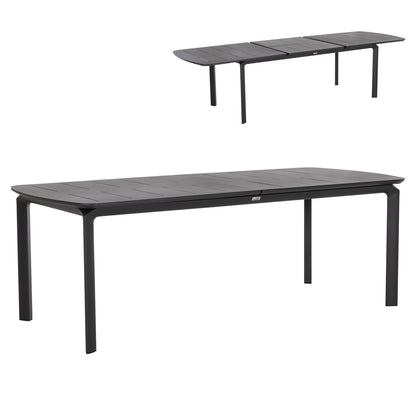 DINING TABLE EXTENDABLE SYMPO HM6415.01 GREY ALUMINUM 220-300x100x75Hcm.