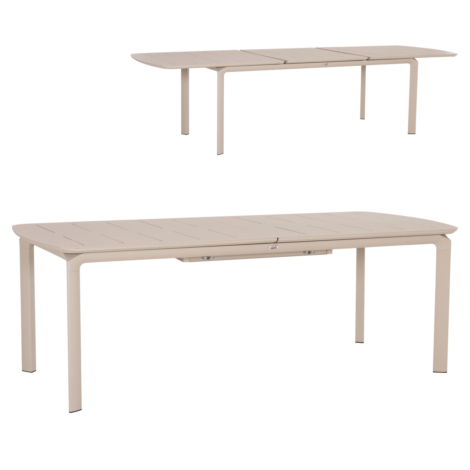DINING TABLE EXTENDABLE SYMPO HM6415.05 BEIGE ALUMINUM 220-300x100x75Hcm.
