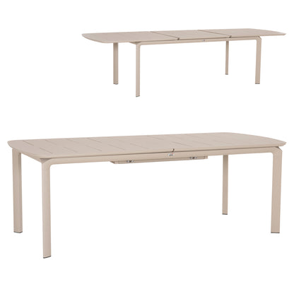 DINING TABLE EXTENDABLE SYMPO HM6415.05 BEIGE ALUMINUM 220-300x100x75Hcm.