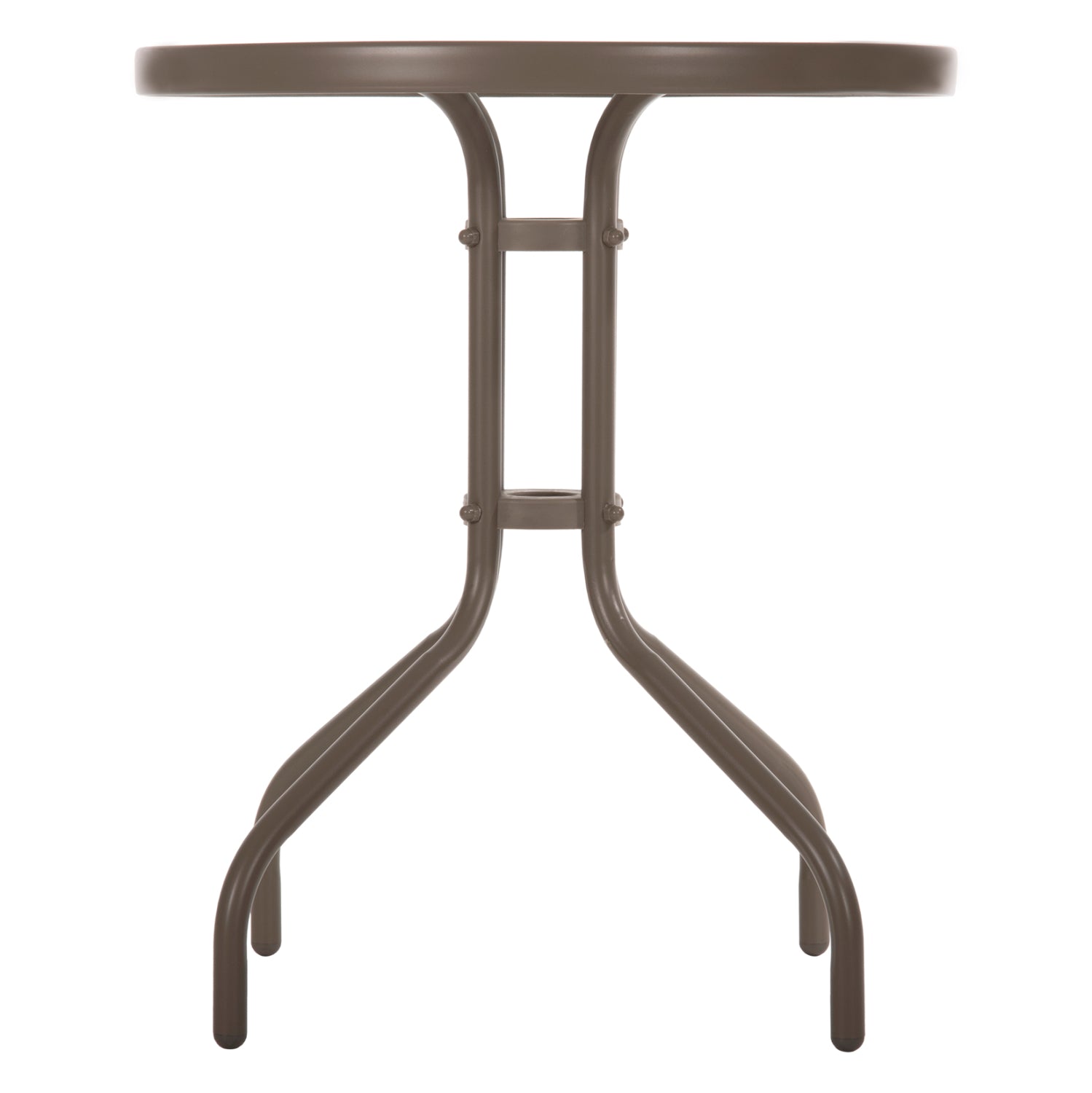 OUTDOOR ROUND TABLE LIMA HM5079.04 METAL IN CHAMPAGNE COLOR-GLASS TABLETOP Φ60x70Hcm