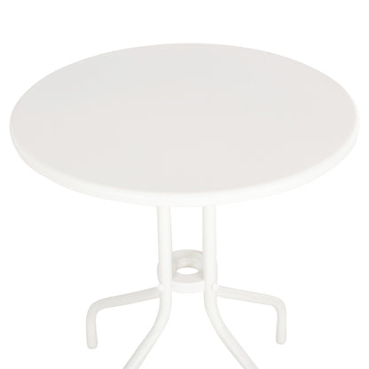 OUTDOOR ROUND TABLE LINO HM5973.02 METALLIC IN WHITE Φ60x70Hcm.