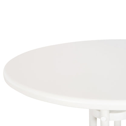 OUTDOOR ROUND TABLE LINO HM5973.02 METALLIC IN WHITE Φ60x70Hcm.