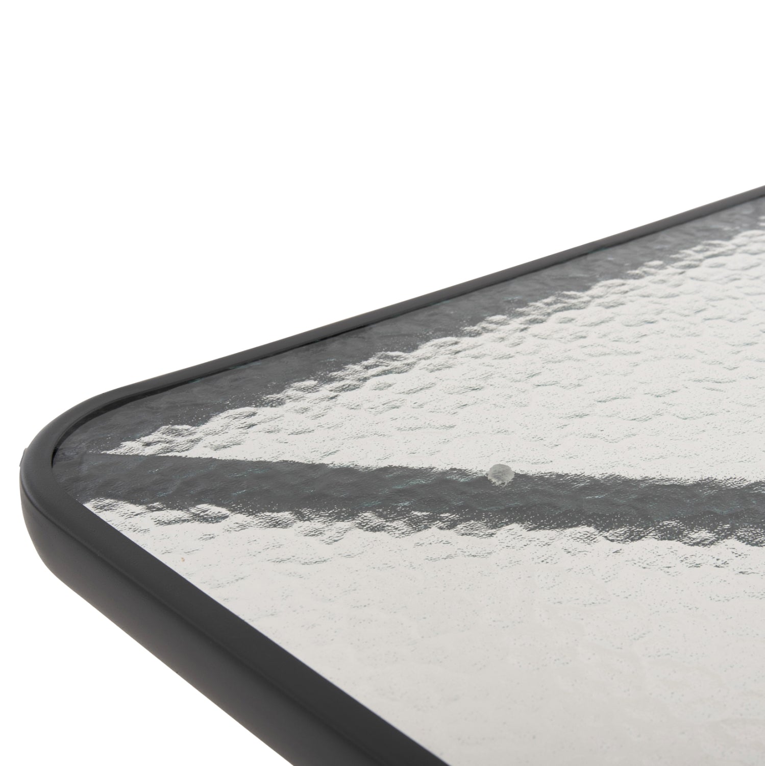 OUTDOOR TABLE SQUARE FIGO HM5972.01 GREY METAL-GLASS TABLETOP 80Χ80Χ71Hcm