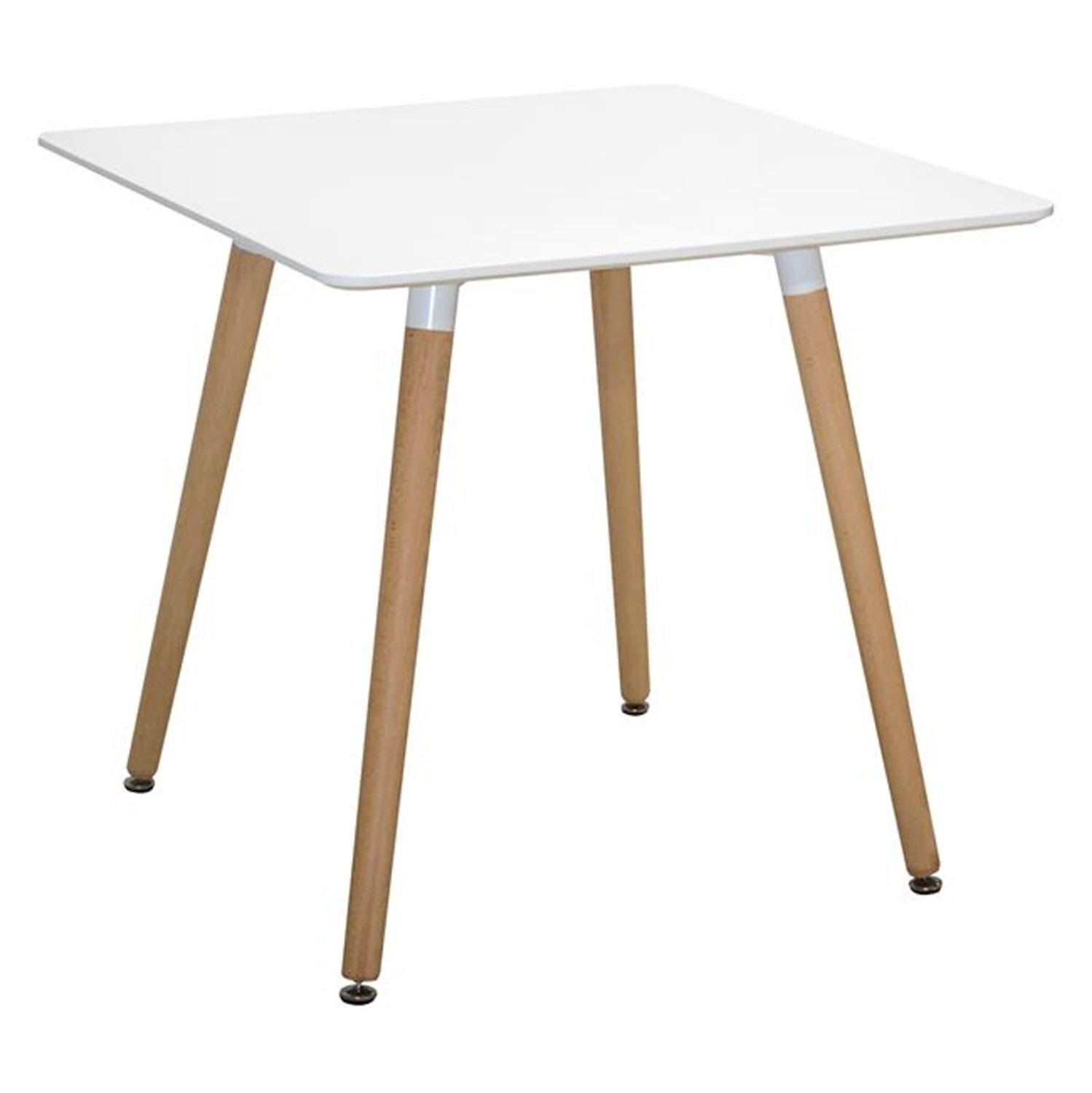 Kitchen Table Minimal HM0057.01, White MDF, legs BEECH