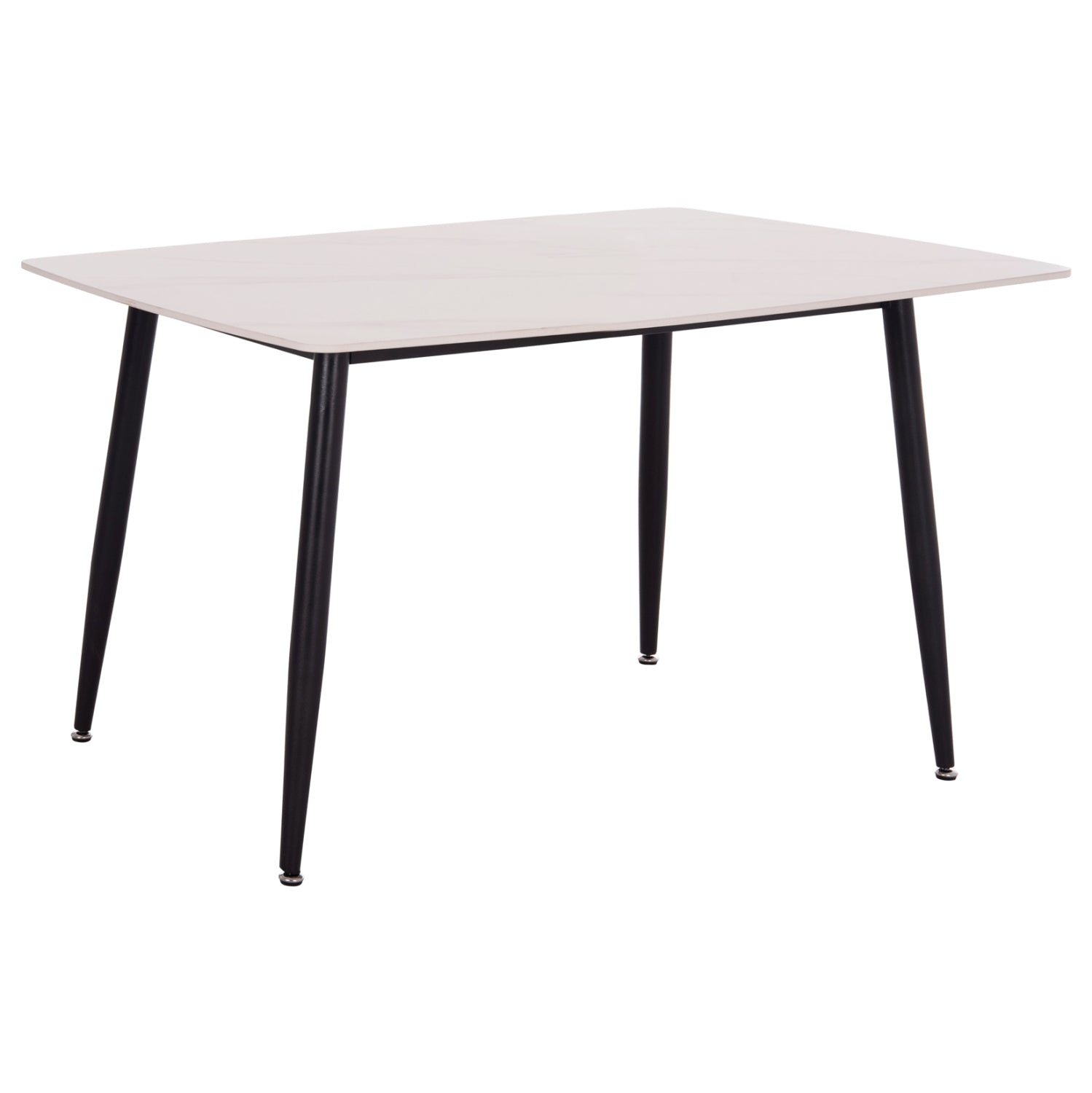 DINING TABLE RAVEN HM18149.01 CERAMIC TOP IN WHITE MARBLE LOOK 140x80x74Hcm.