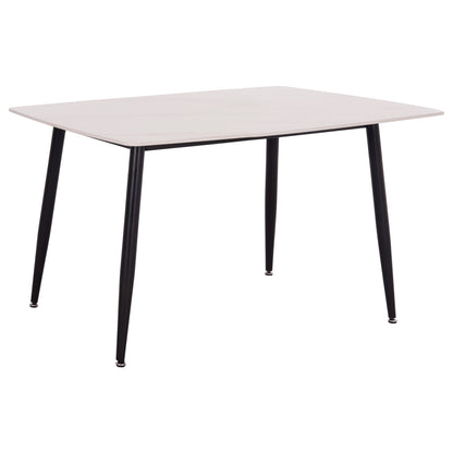 DINING TABLE RAVEN HM18149.01 CERAMIC TOP IN WHITE MARBLE LOOK 140x80x74Hcm.