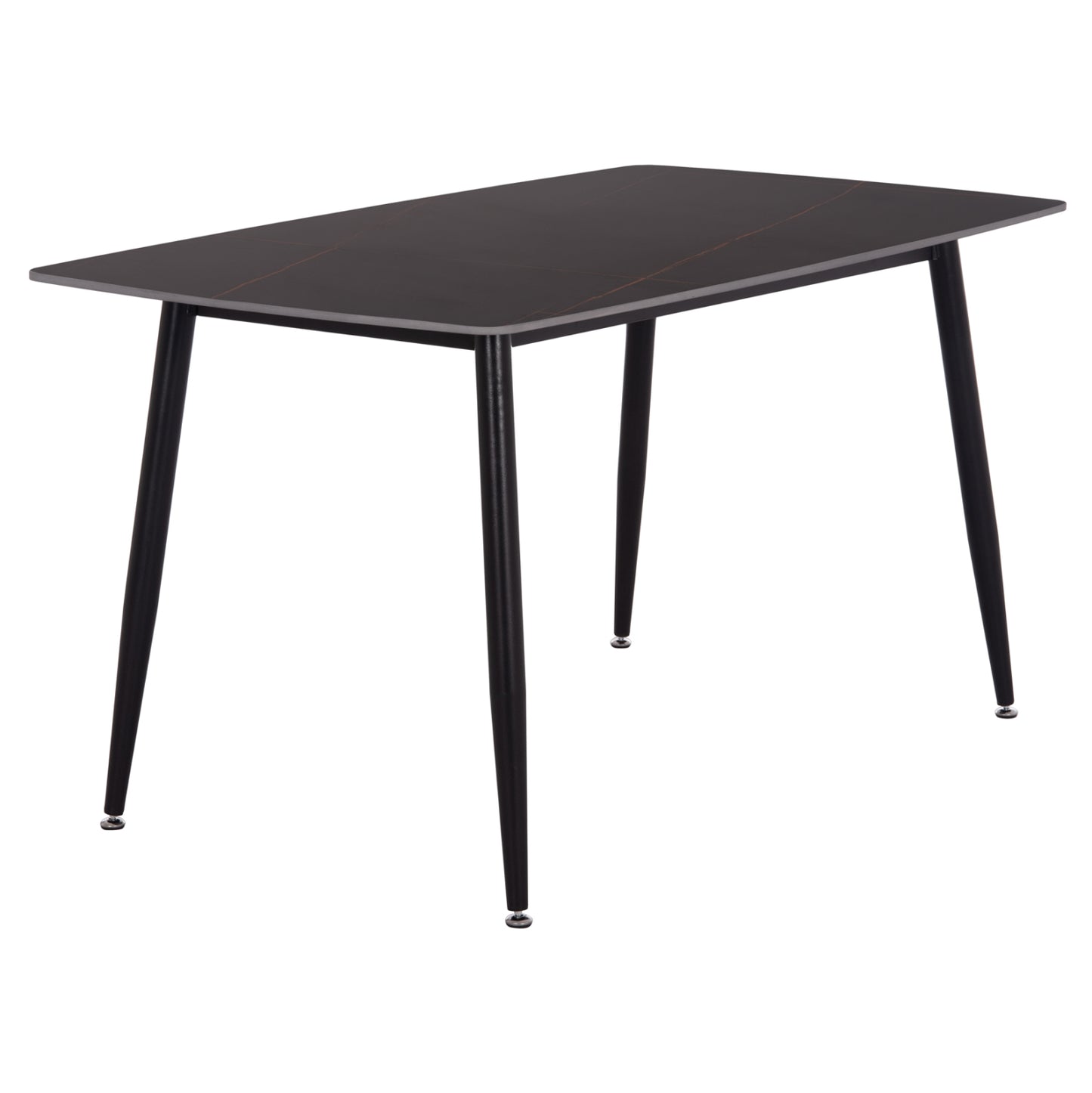 DINING TABLE RAVEN HM18149.02 CERAMIC TOP IN BLACK MARBLE LOOK 140x80x74Hcm.