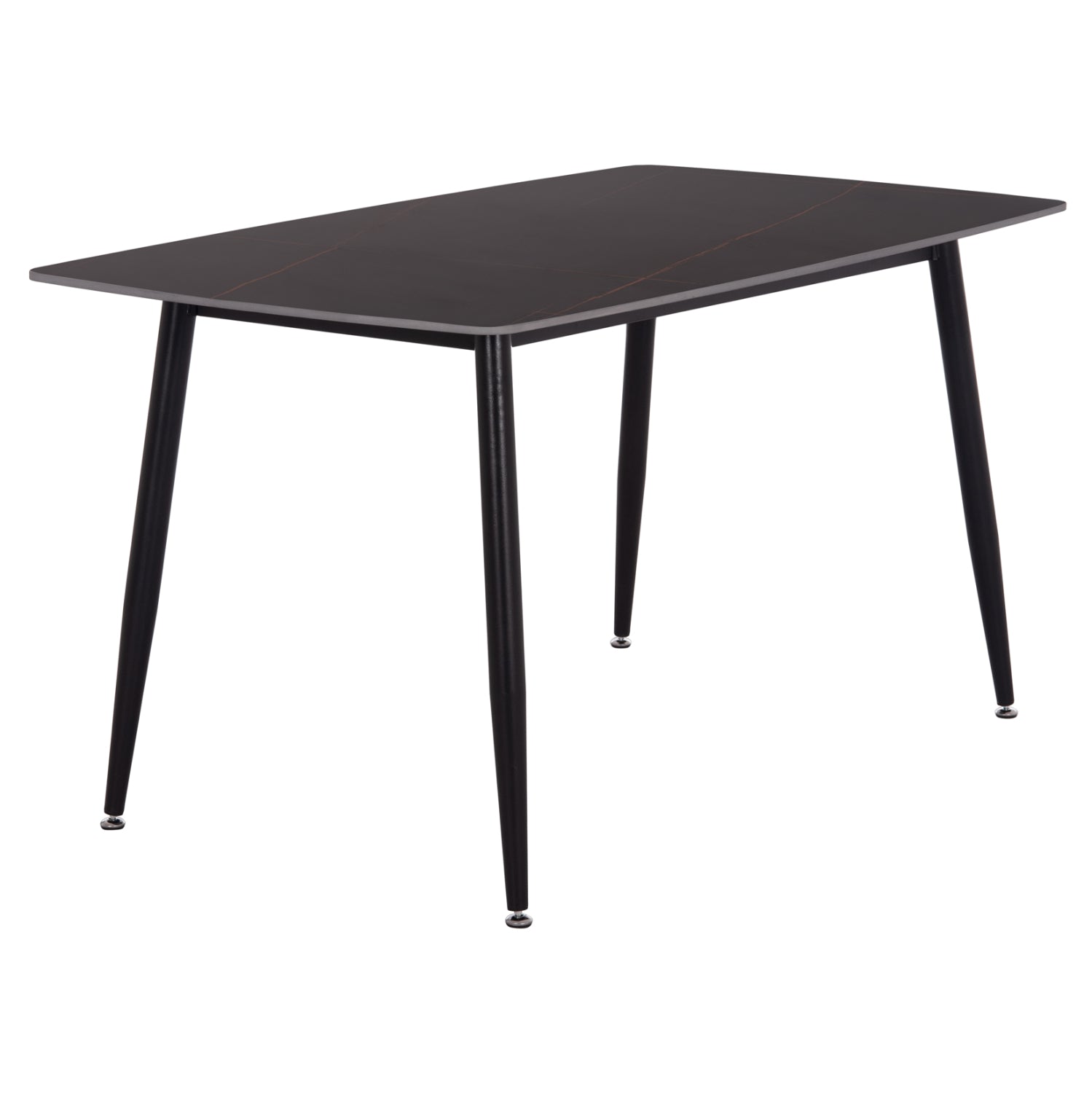 DINING TABLE RAVEN HM18149.02 CERAMIC TOP IN BLACK MARBLE LOOK 140x80x74Hcm.