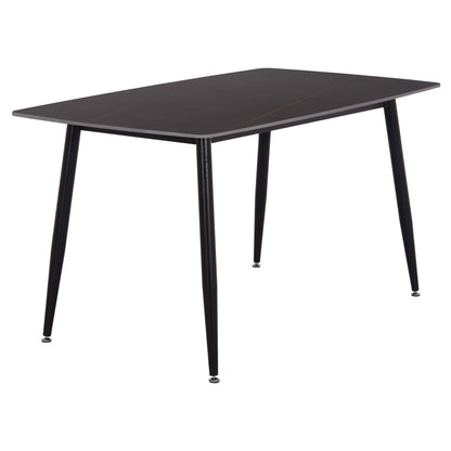 DINING TABLE RAVEN HM18149.02 CERAMIC TOP IN BLACK MARBLE LOOK 140x80x74Hcm.