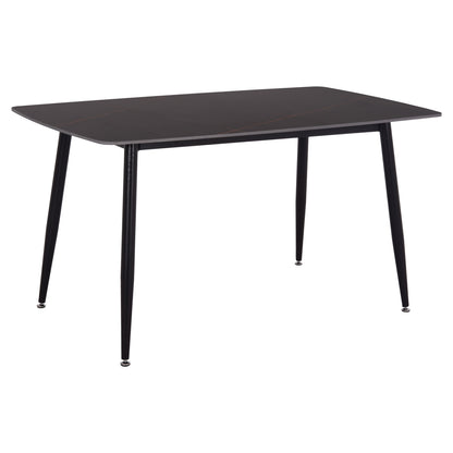 DINING TABLE RAVEN HM18149.02 CERAMIC TOP IN BLACK MARBLE LOOK 140x80x74Hcm.