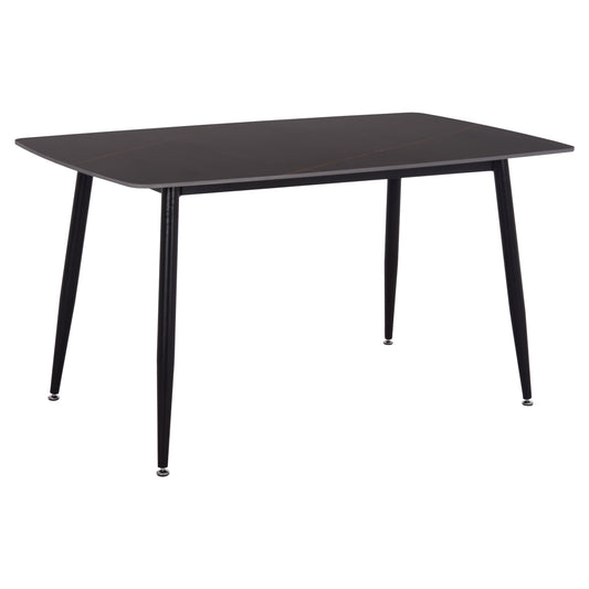 DINING TABLE RAVEN HM18149.02 CERAMIC TOP IN BLACK MARBLE LOOK 140x80x74Hcm.