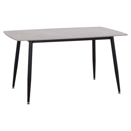 DINING TABLE RAVEN HM18149.13 CERAMIC TOP IN GREY MARBLE LOOK  140x80x74Hcm.