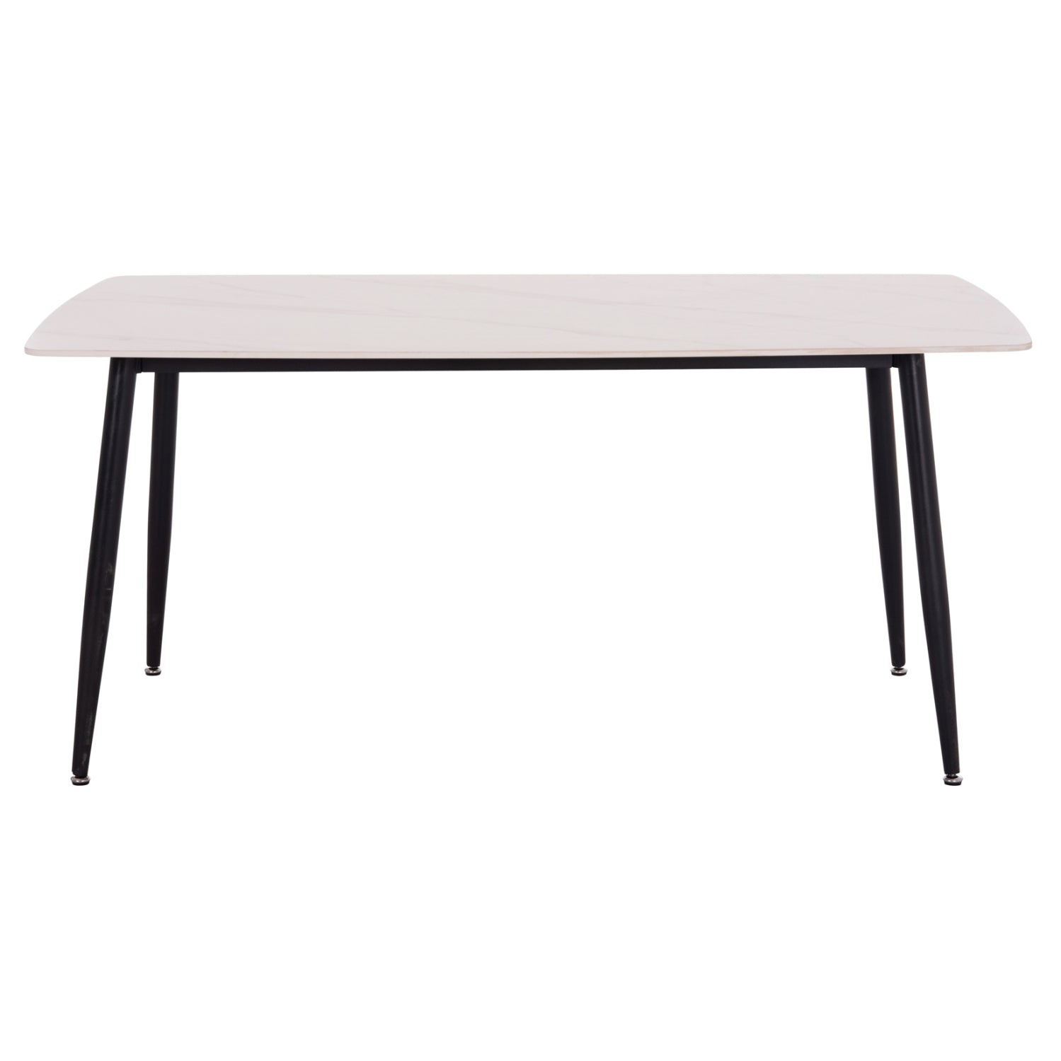 DINING TABLE RAVEN HM18150.01 CERAMIC TOP IN WHITE MARBLE-LOOK 160x80x74Hcm.
