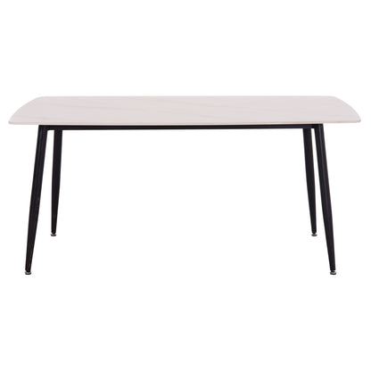DINING TABLE RAVEN HM18150.01 CERAMIC TOP IN WHITE MARBLE-LOOK 160x80x74Hcm.