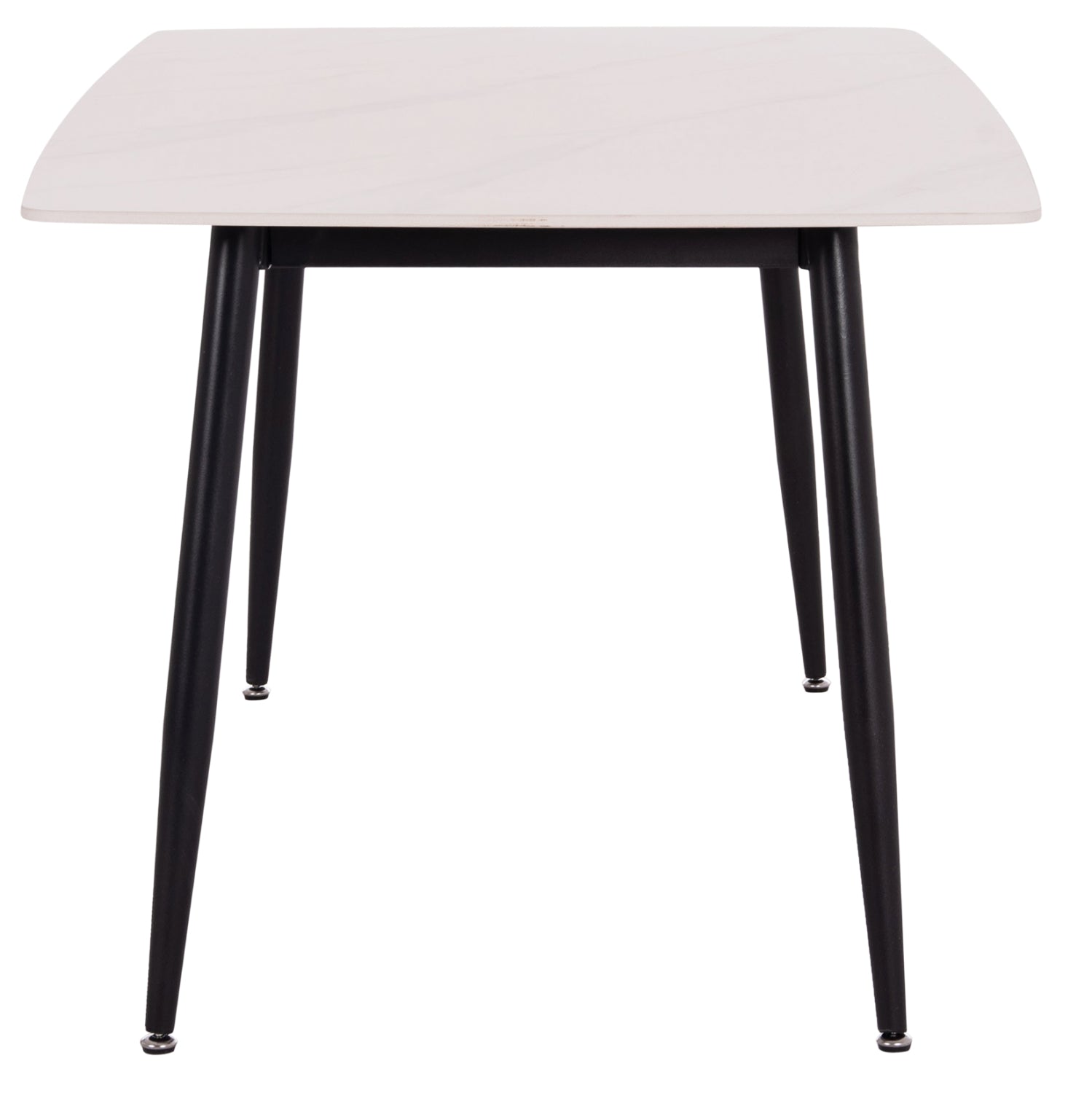 DINING TABLE RAVEN HM18150.01 CERAMIC TOP IN WHITE MARBLE-LOOK 160x80x74Hcm.