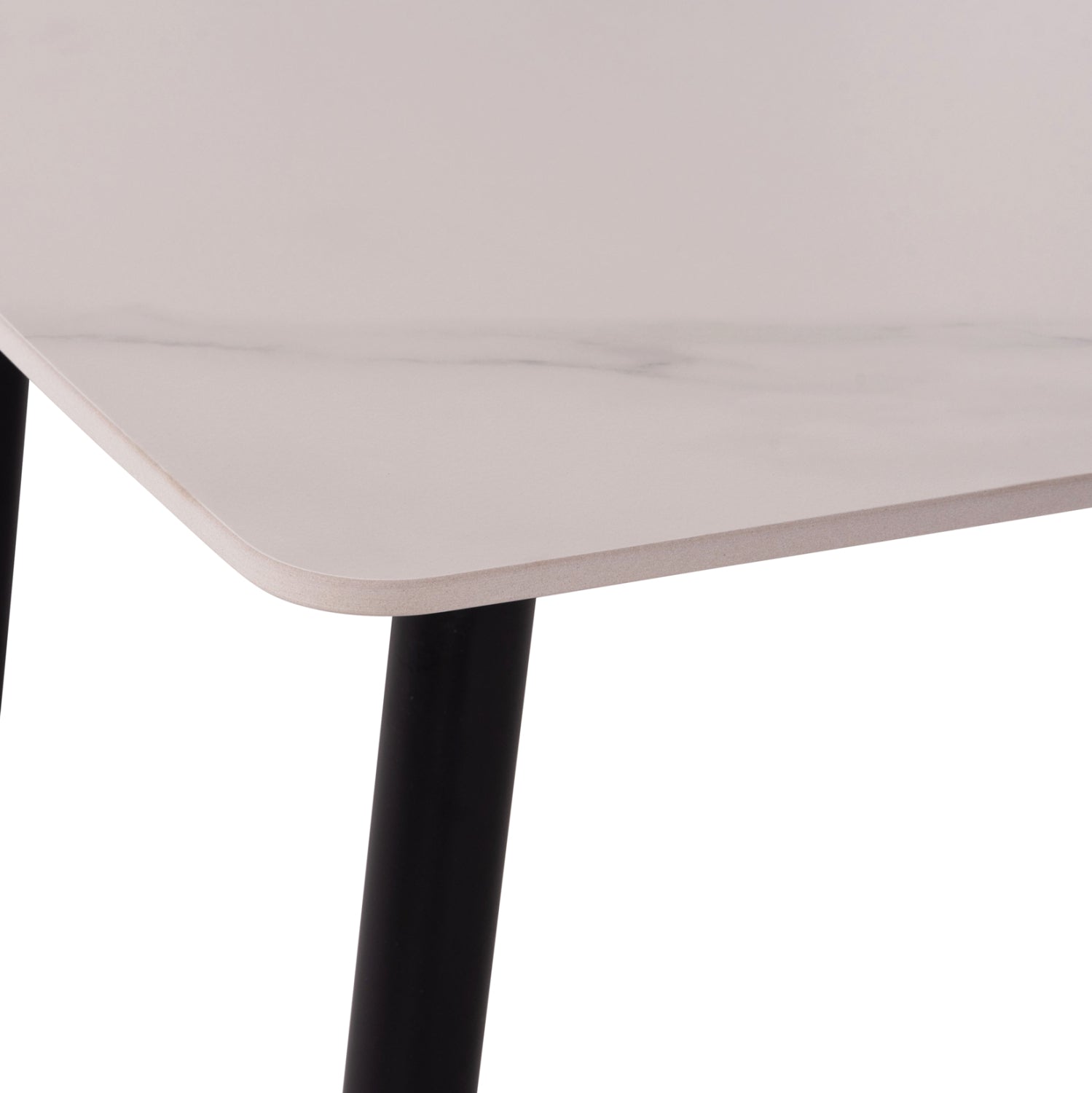 DINING TABLE RAVEN HM18150.01 CERAMIC TOP IN WHITE MARBLE-LOOK 160x80x74Hcm.