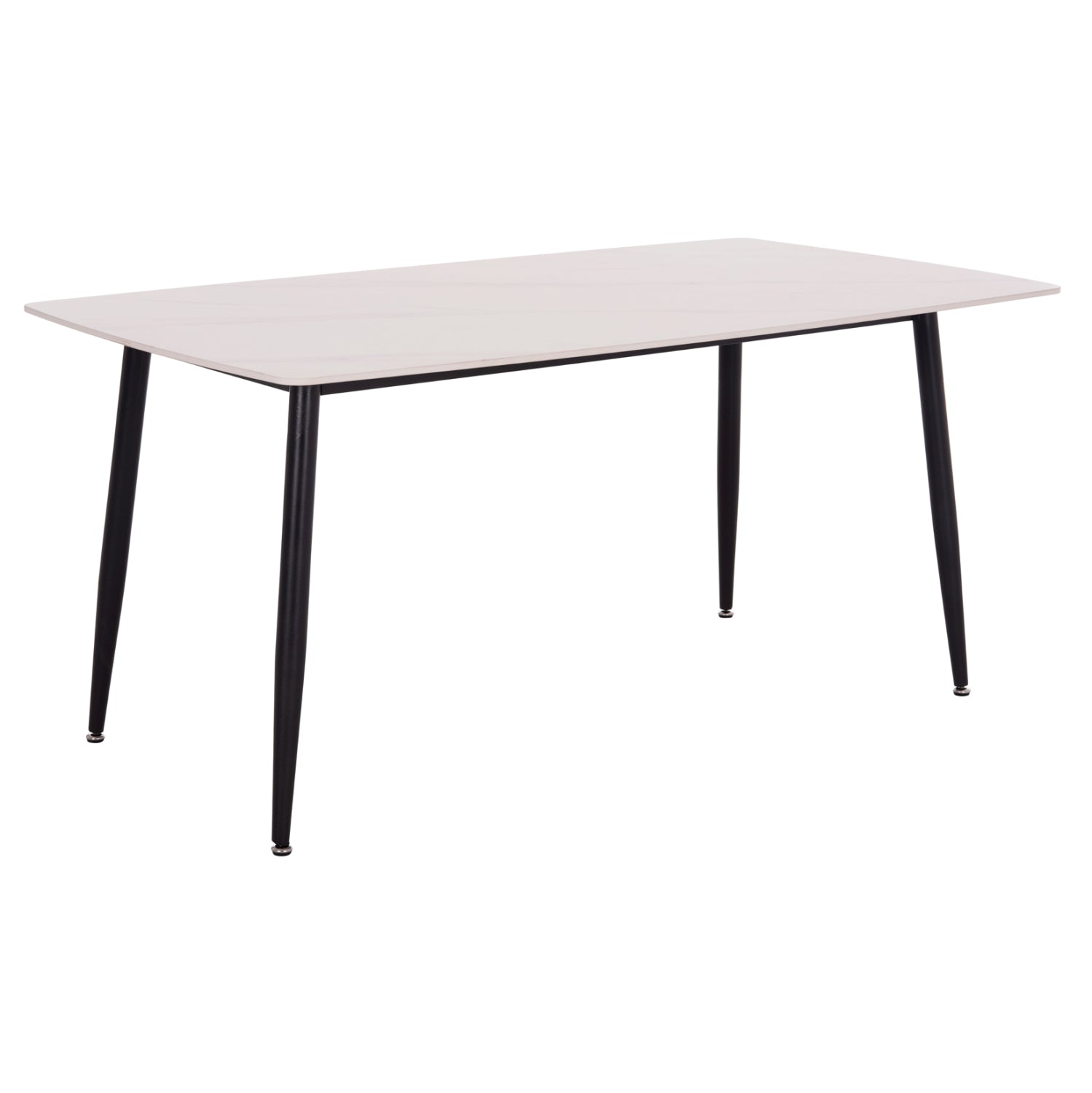 DINING TABLE RAVEN HM18150.01 CERAMIC TOP IN WHITE MARBLE-LOOK 160x80x74Hcm.