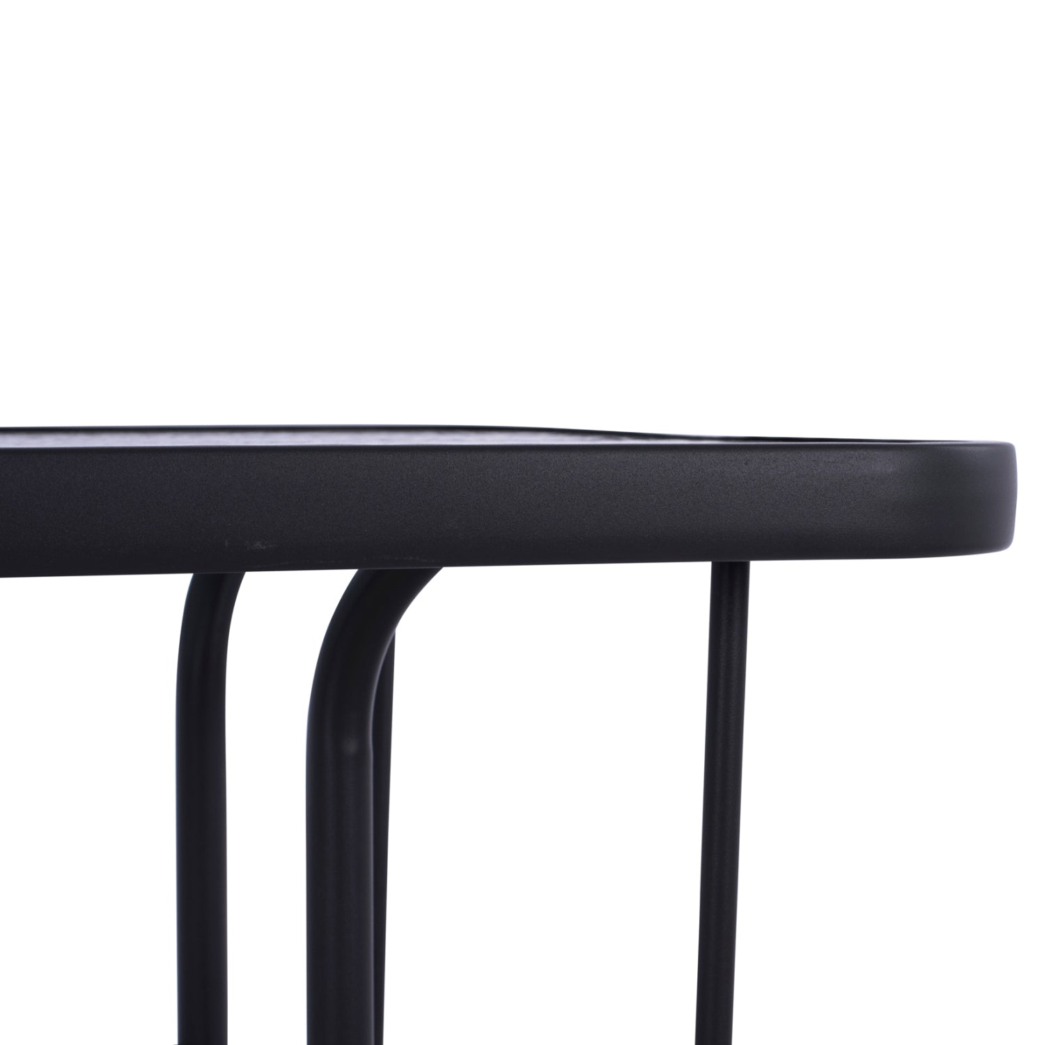 OUTDOOR METALLIC TABLE ADAM HM5020.01 DARK GREY WITH SAFETY GLASS TOP 110Χ60Χ71Hcm.