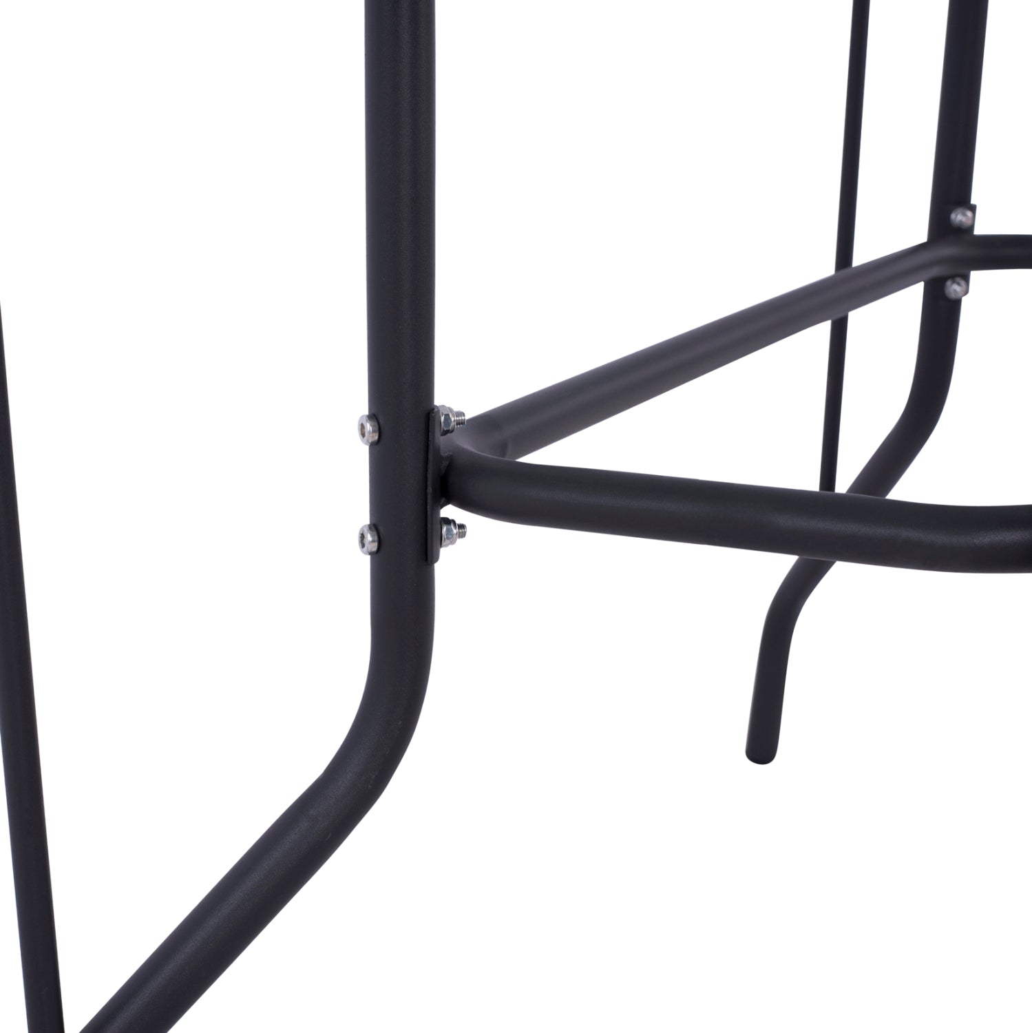 OUTDOOR METALLIC TABLE ADAM HM5020.01 DARK GREY WITH SAFETY GLASS TOP 110Χ60Χ71Hcm.