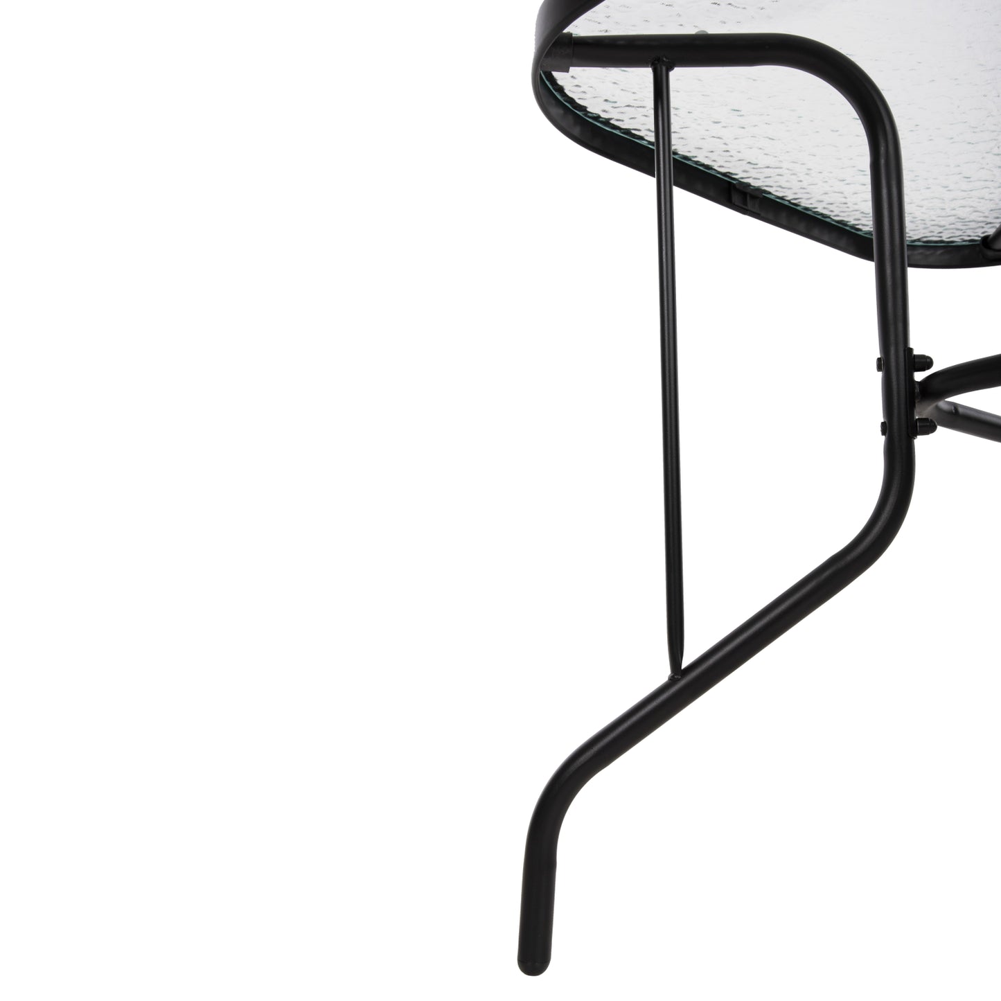 OUTDOOR METALLIC TABLE ADAM HM5679.03 BLACK WITH REINFORCED GLASS TOP 120Χ70Χ70Hcm.