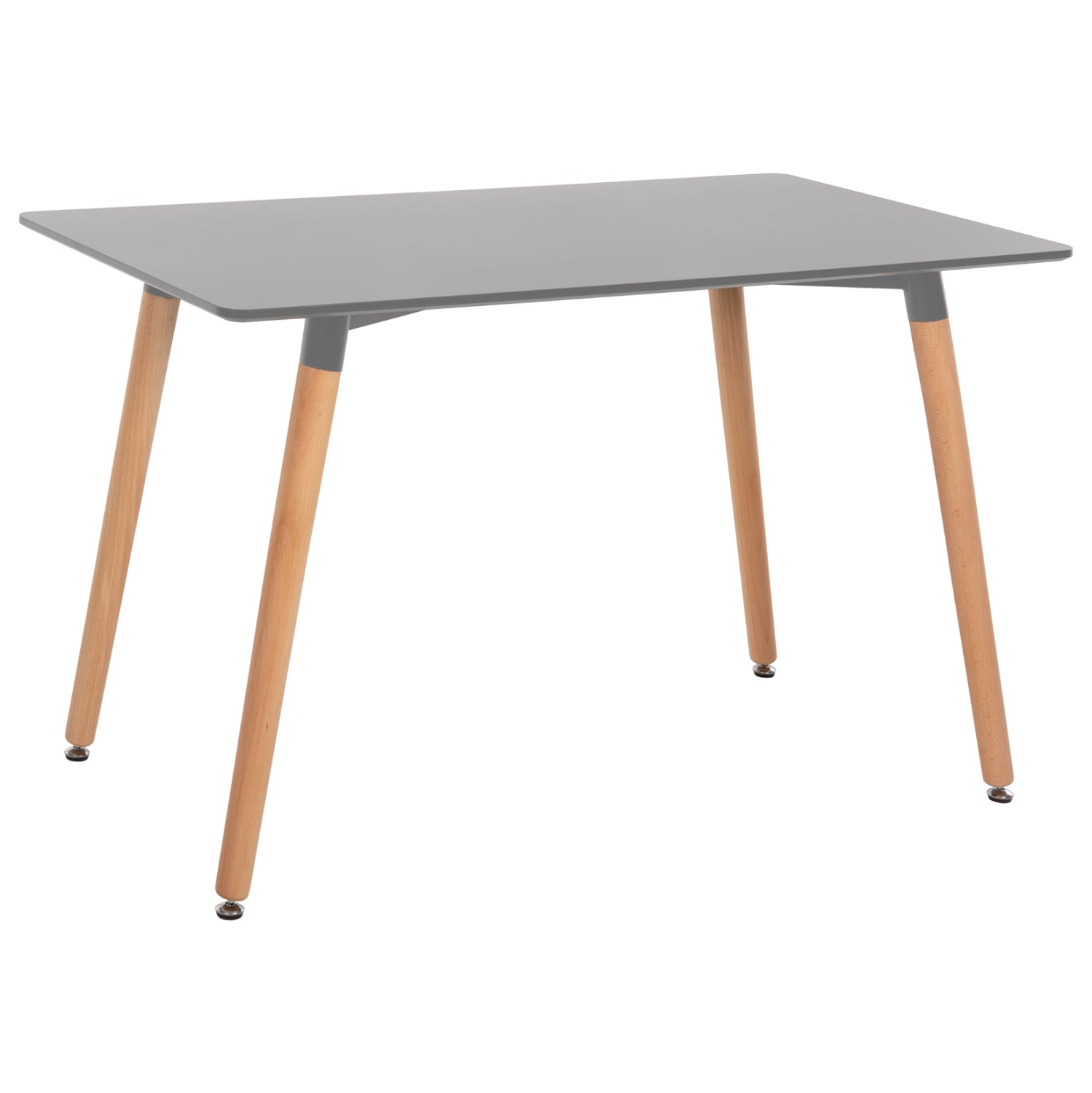 DINING TABLE MINIMAL HM8581.02 LIGHT GREY MDF-BEECH WOOD LEGS IN NATURAL COLOR 120Χ60X74Hcm.