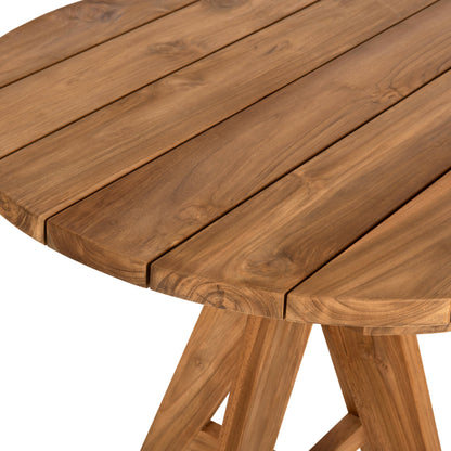 OUTDOOR ROUND TABLE LEO HM9623 TEAK WOOD 80x80x75Hcm.