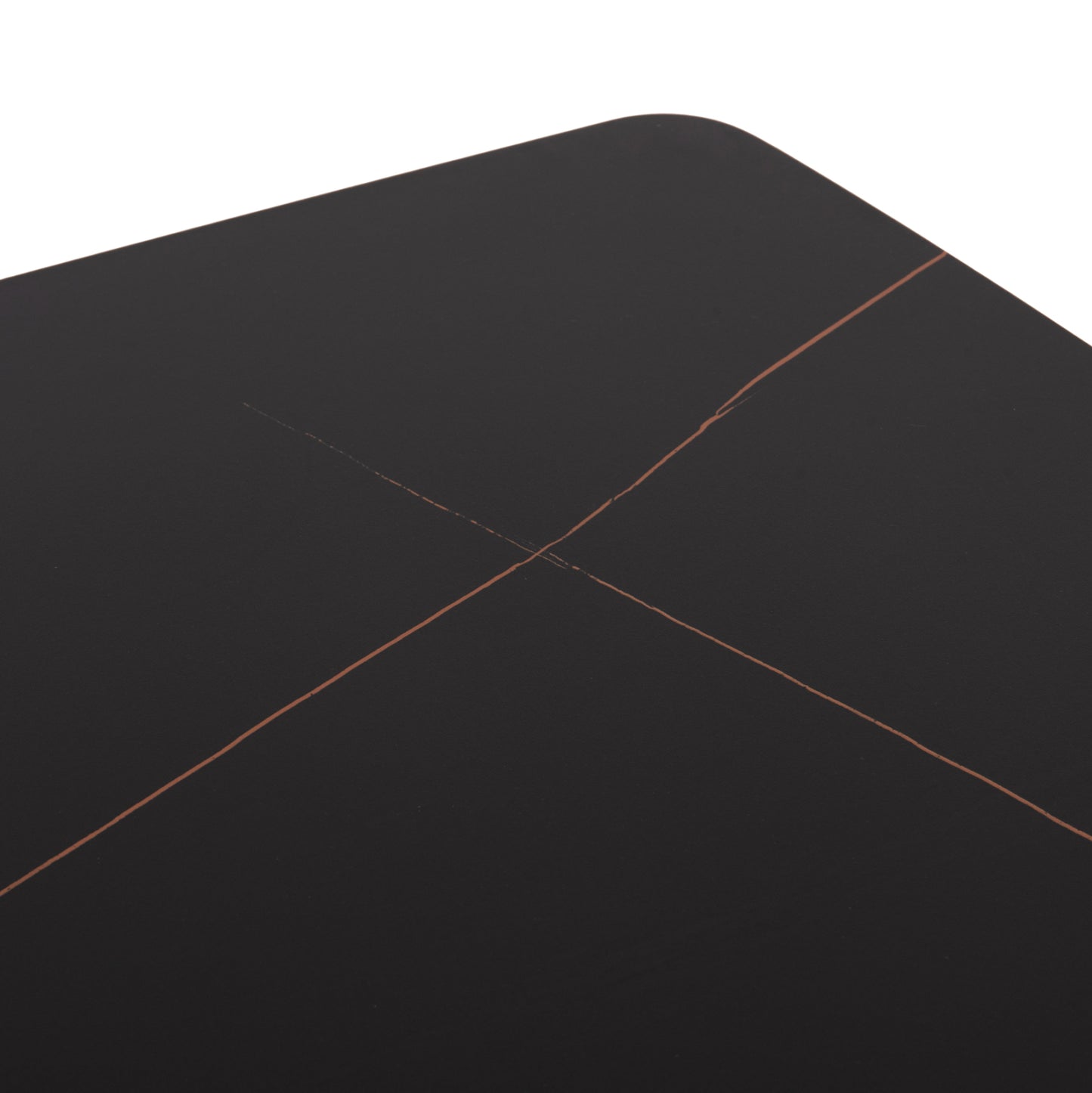 DINING TABLE RAVEN HM9854.02 CERAMIC TOP IN BLACK MARBLE-BLACK METAL LEGS 117,5x67,5x76Hcm.