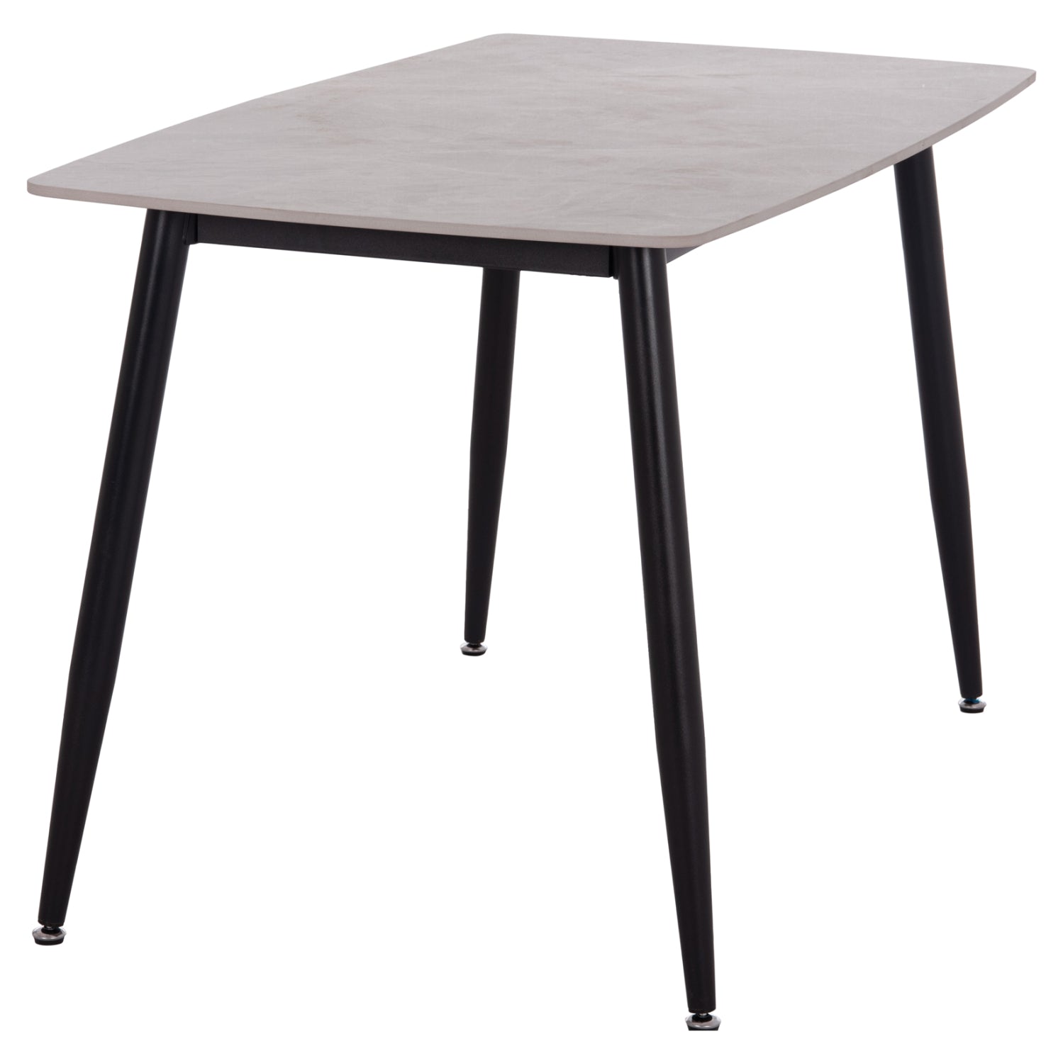 DINING TABLE RAVEN HM9854.13 CERAMIC TOP IN GREY MARBLE-BLACK METAL LEGS 120x70x73Hcm.