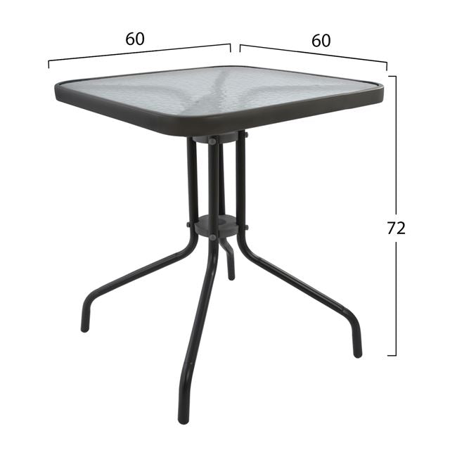 Table Figo metallic Grey 60x60x72 cm HM5035.01
