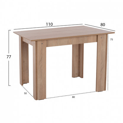 KITCHEN TABLE HM2428.01 KELVIN SONOMA OAK110x80x77Yec.