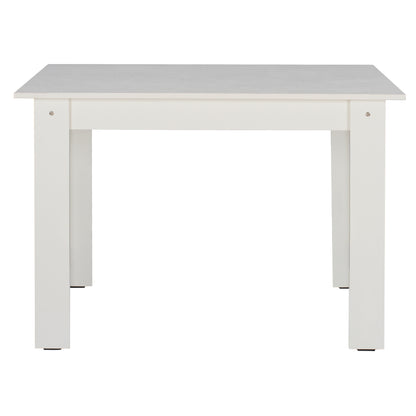 HM2429.03 kitchen table KELVIN, white, melamine, 140x80x77