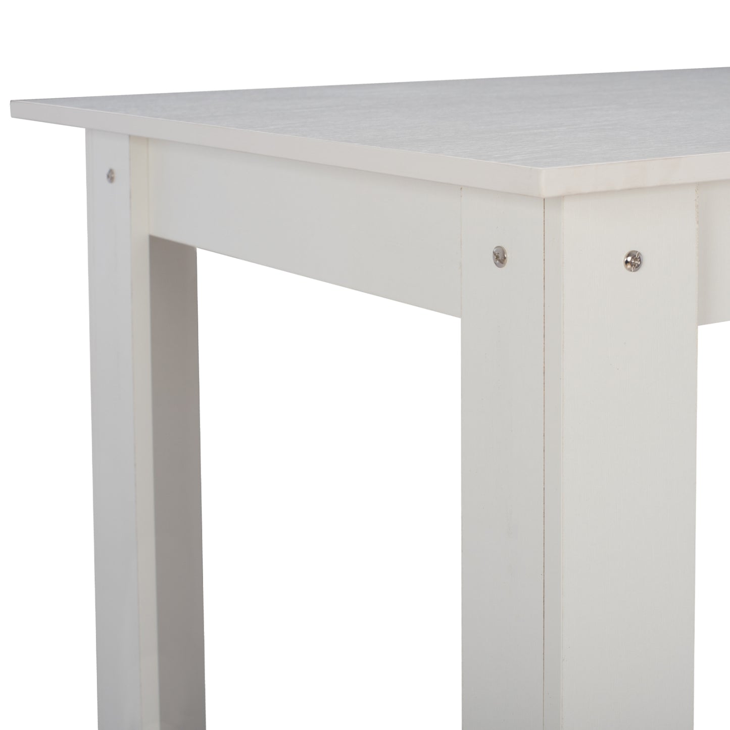 HM2429.03 kitchen table KELVIN, white, melamine, 140x80x77
