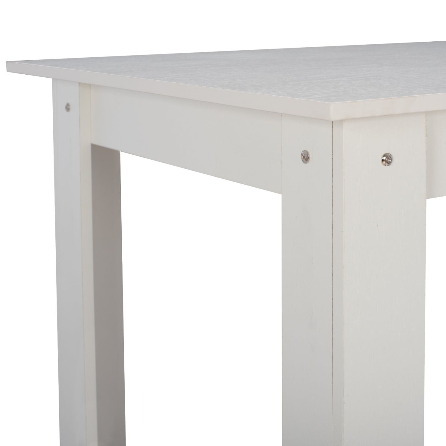 HM2429.03 kitchen table KELVIN, white, melamine, 140x80x77