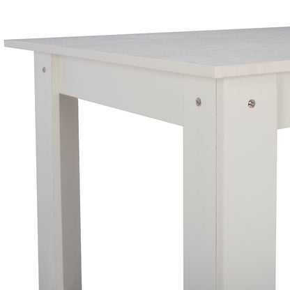 HM2429.03 kitchen table KELVIN, white, melamine, 140x80x77