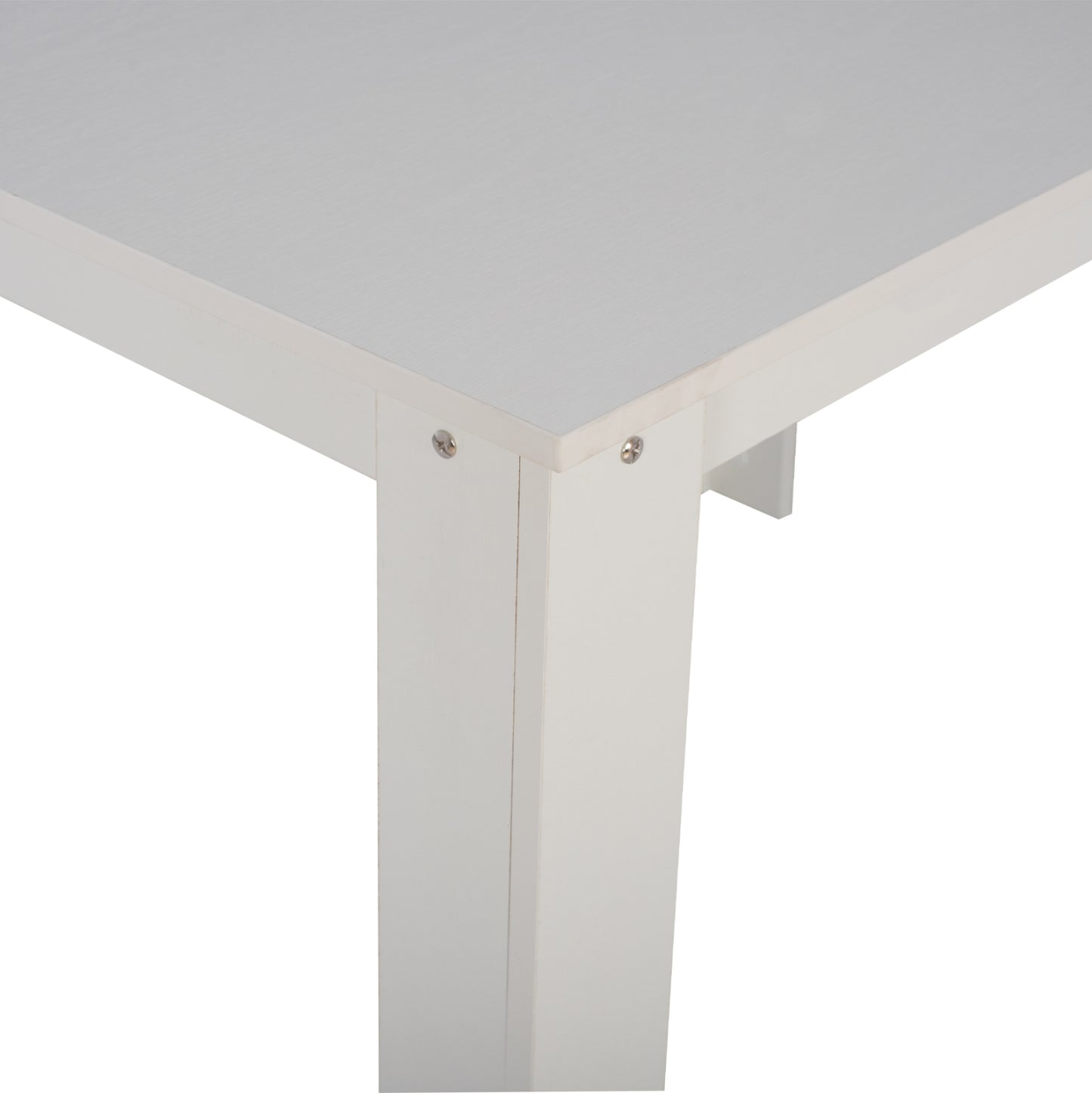 HM2429.03 kitchen table KELVIN, white, melamine, 140x80x77