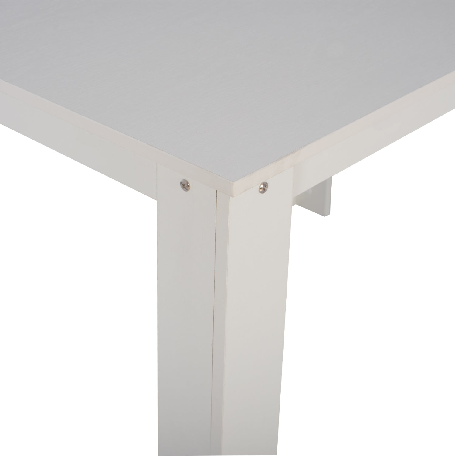 HM2429.03 kitchen table KELVIN, white, melamine, 140x80x77