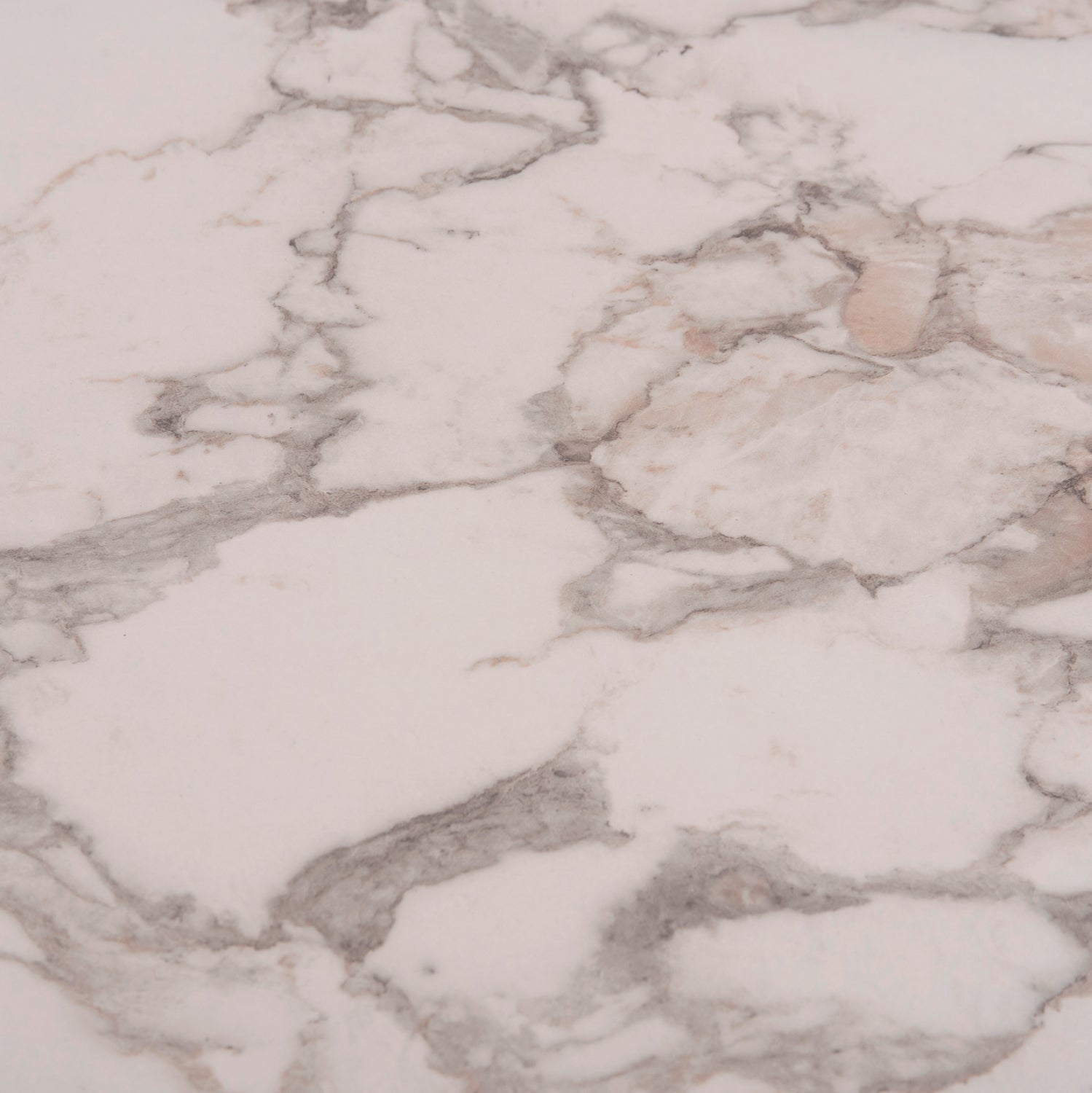 KITCHEN TABLE LANA HM18221.01 MELAMINE IN WHITE MARBLE LOOK-BLACK METAL LEGS 140x70x72Hcm.