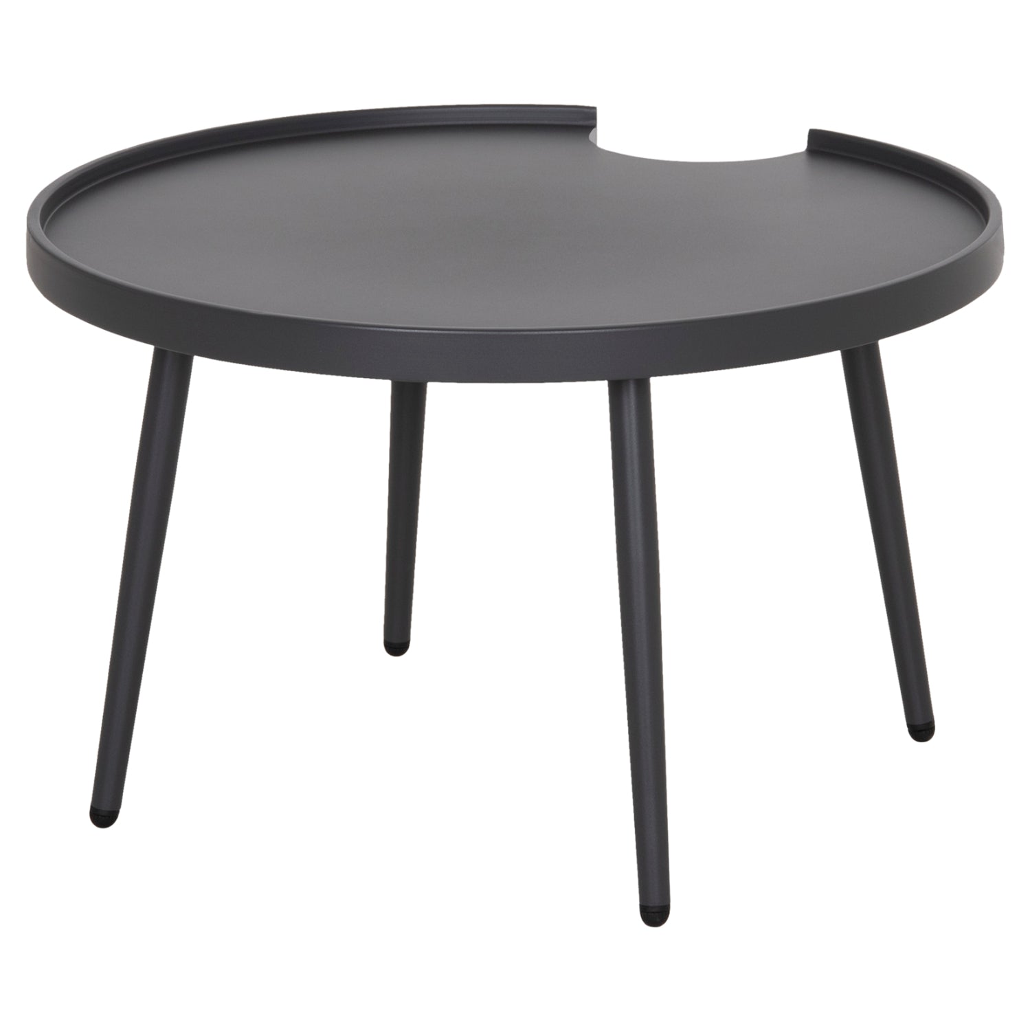 OUTDOOR ROUND COFFEE TABLE TEROC HM6434.01 ALUMINUM IN GREY Φ70x44Hcm